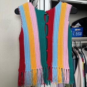 Line & Dot Multicolor Knit Top